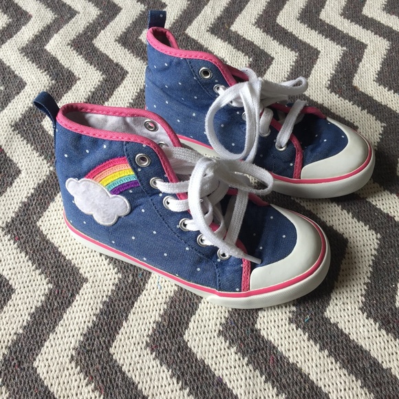 Gymboree Other - Gymboree Size 11 Cloud Rainbow High Top Sneakers